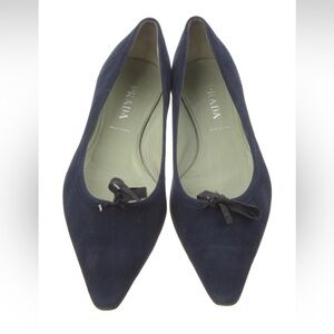 Prada Navy and Black Flats Size 8